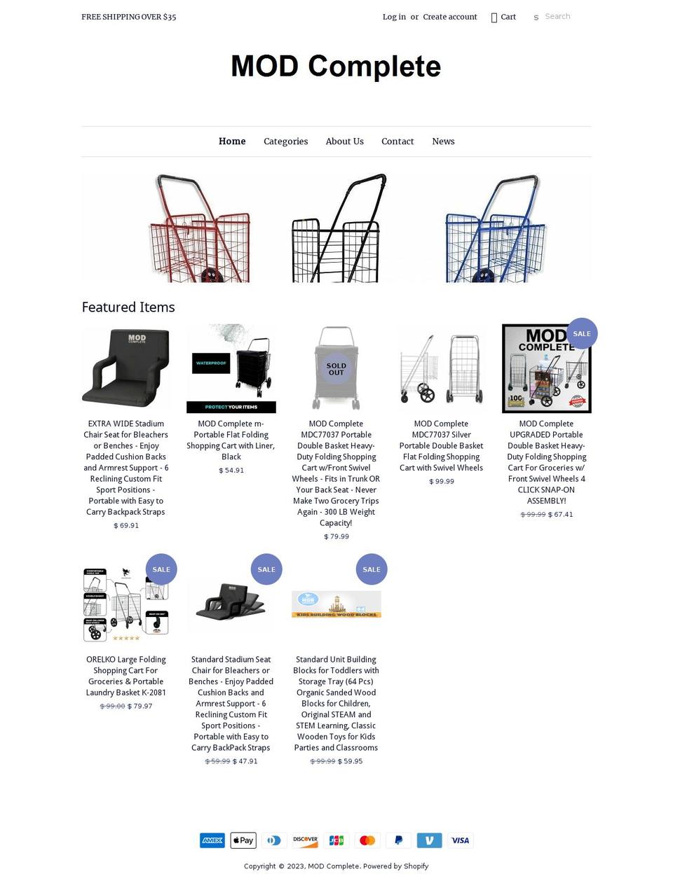 modcomplete.com shopify website screenshot