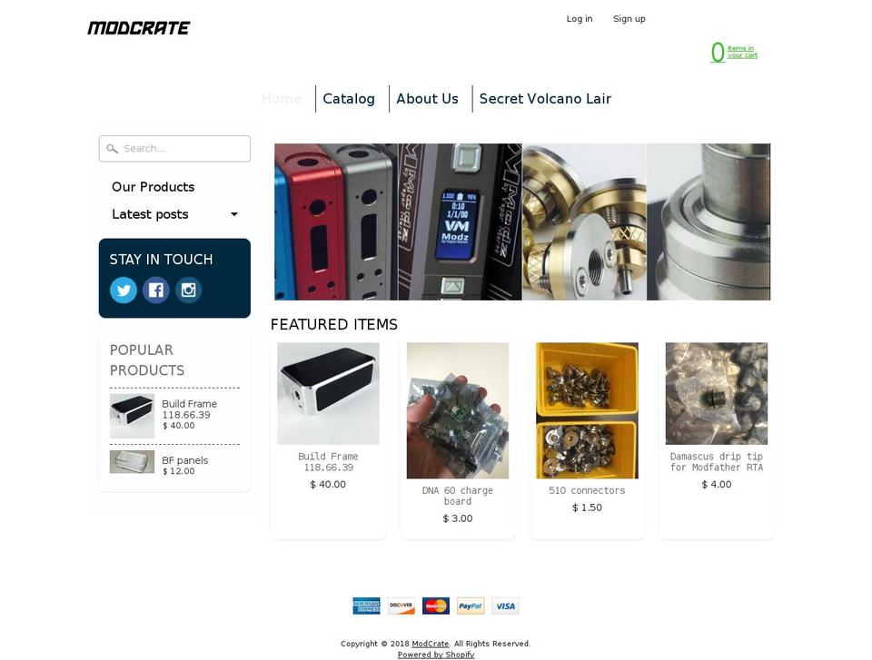 modcrates.com — Shopify storefront screenshot