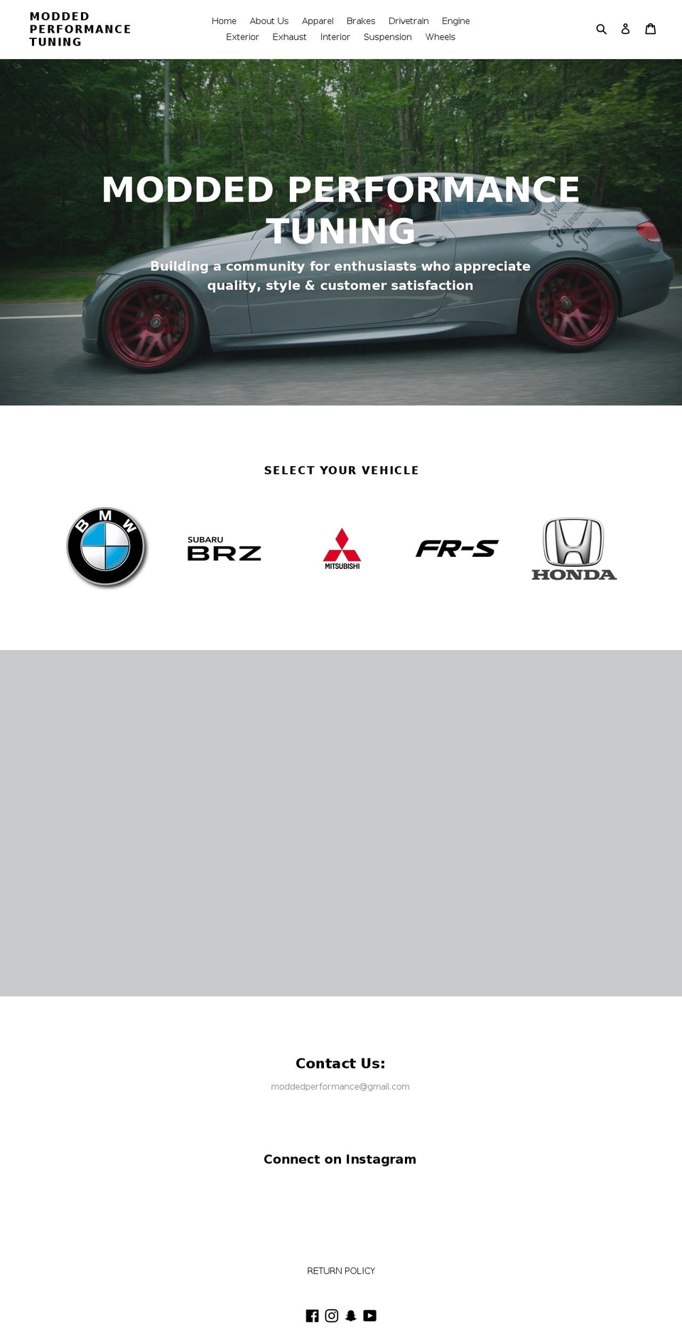 moddedperformancetuning.com — Shopify storefront screenshot