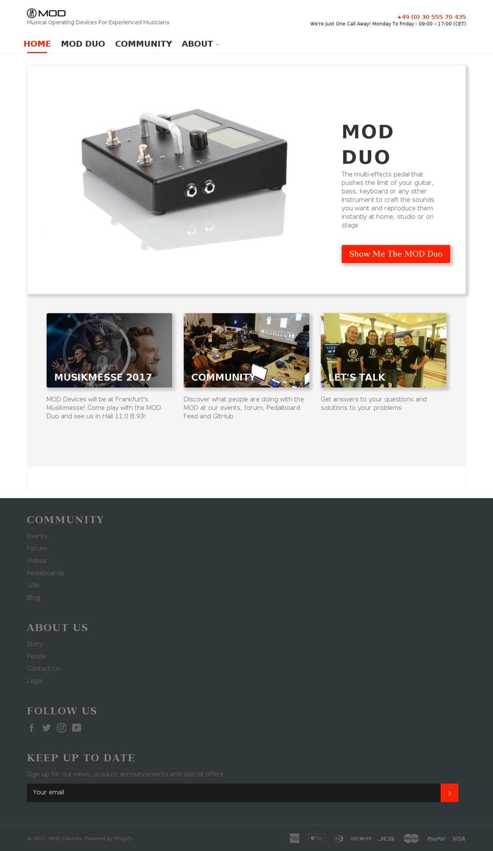 moddevices.com shopify website screenshot