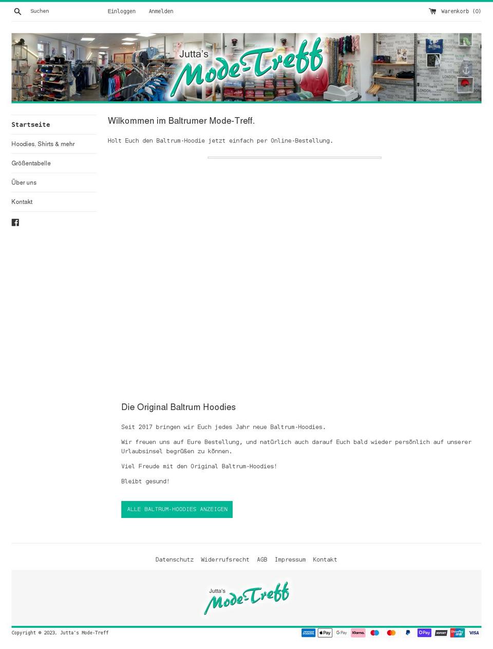 mode-baltrum.de shopify website screenshot