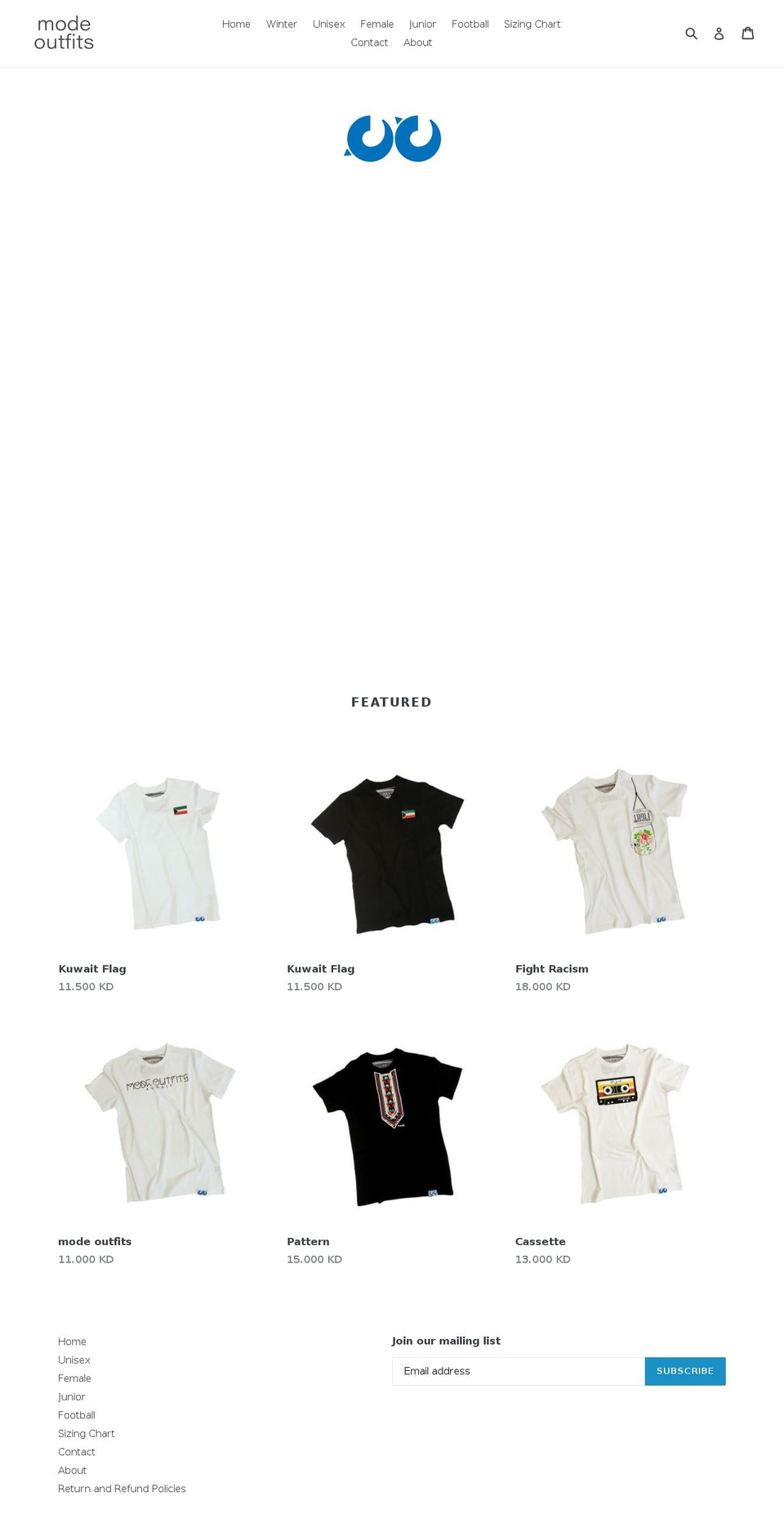 mode-outfits.com shopify website screenshot