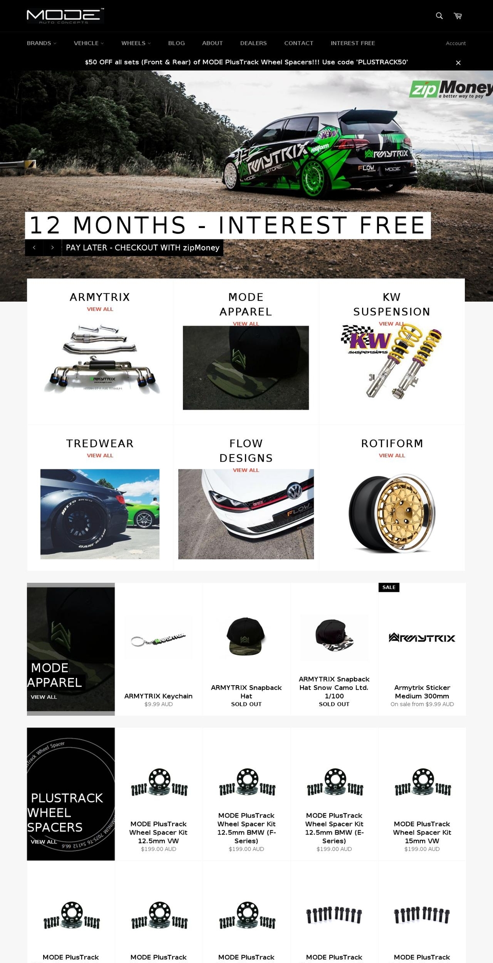 modeautostore.com — Shopify storefront screenshot