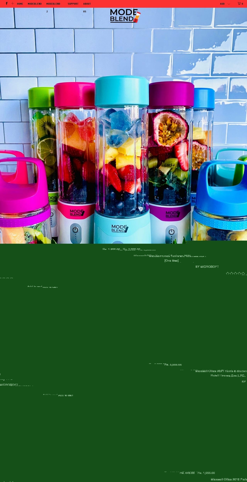 modeblend.com shopify website screenshot