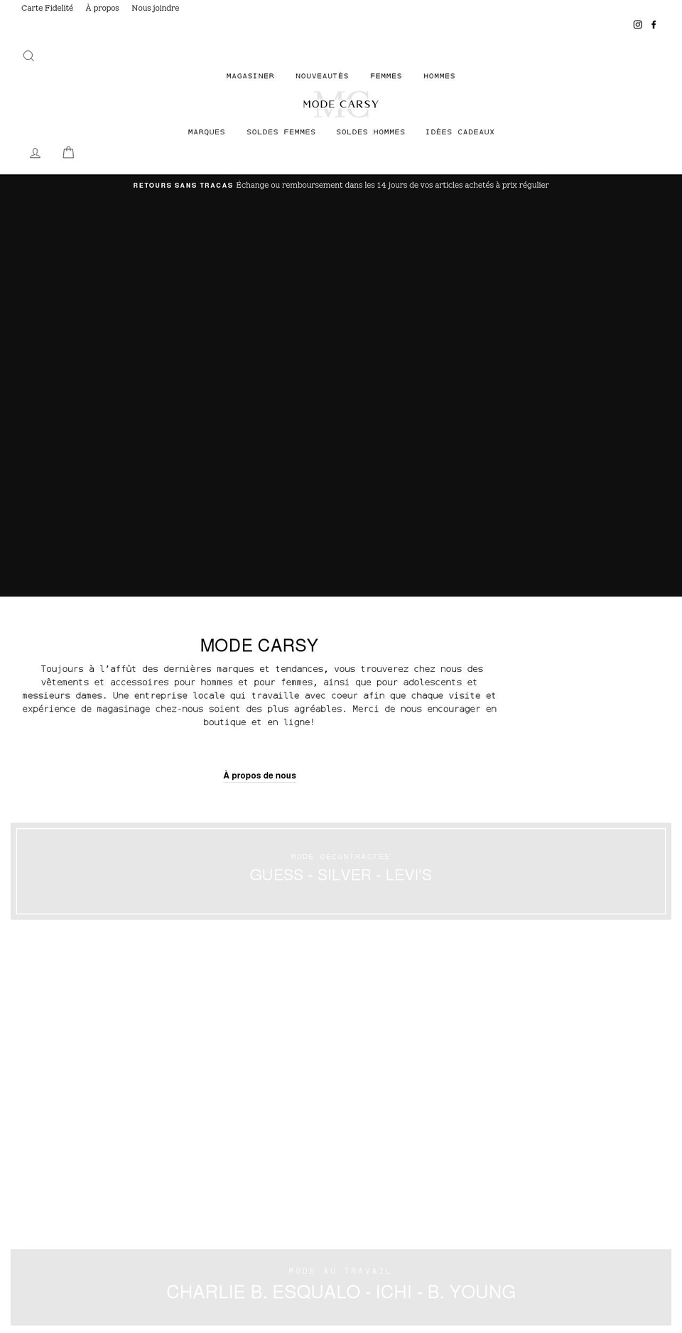 modecarsy.com shopify website screenshot