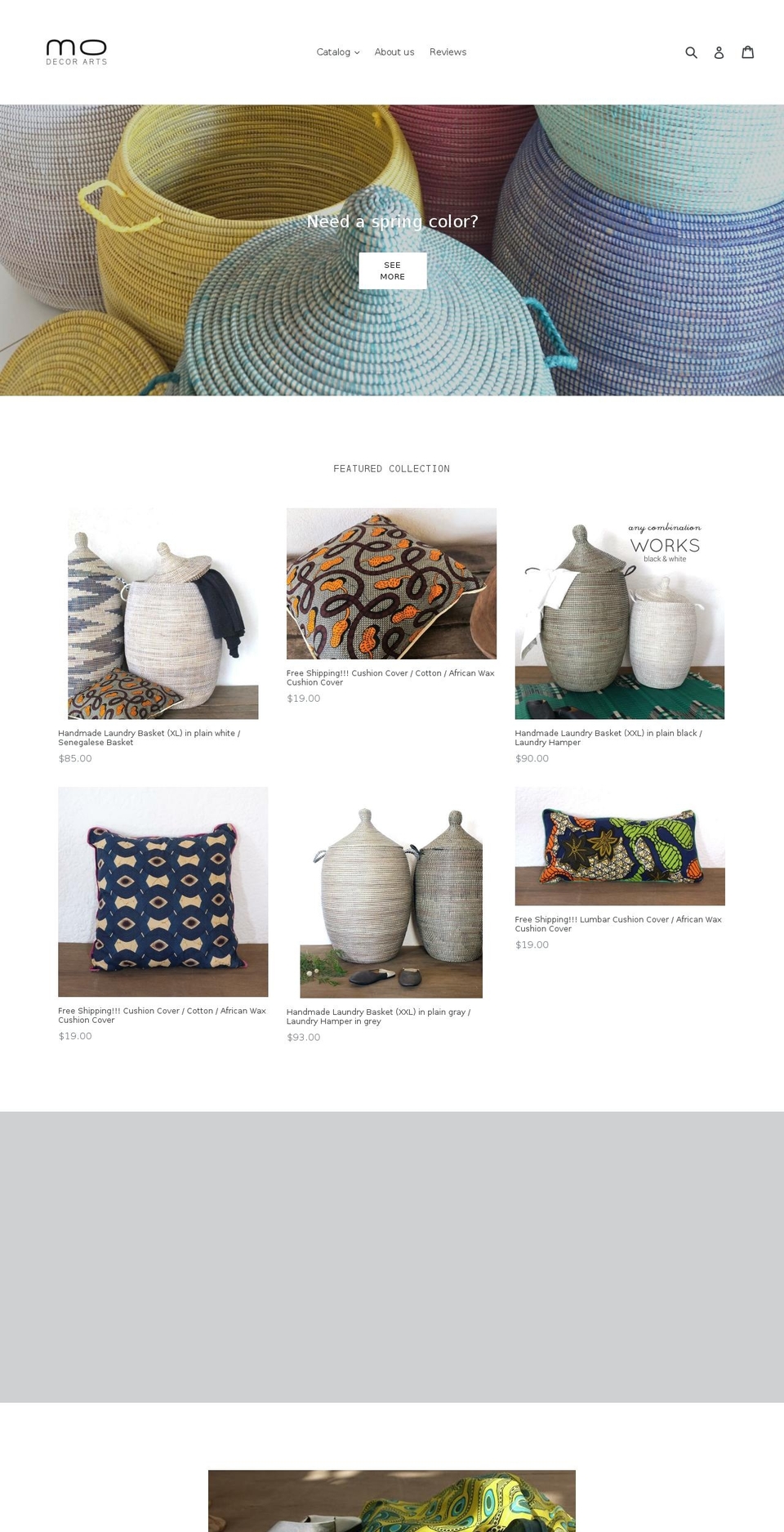 modecorarts.com shopify website screenshot