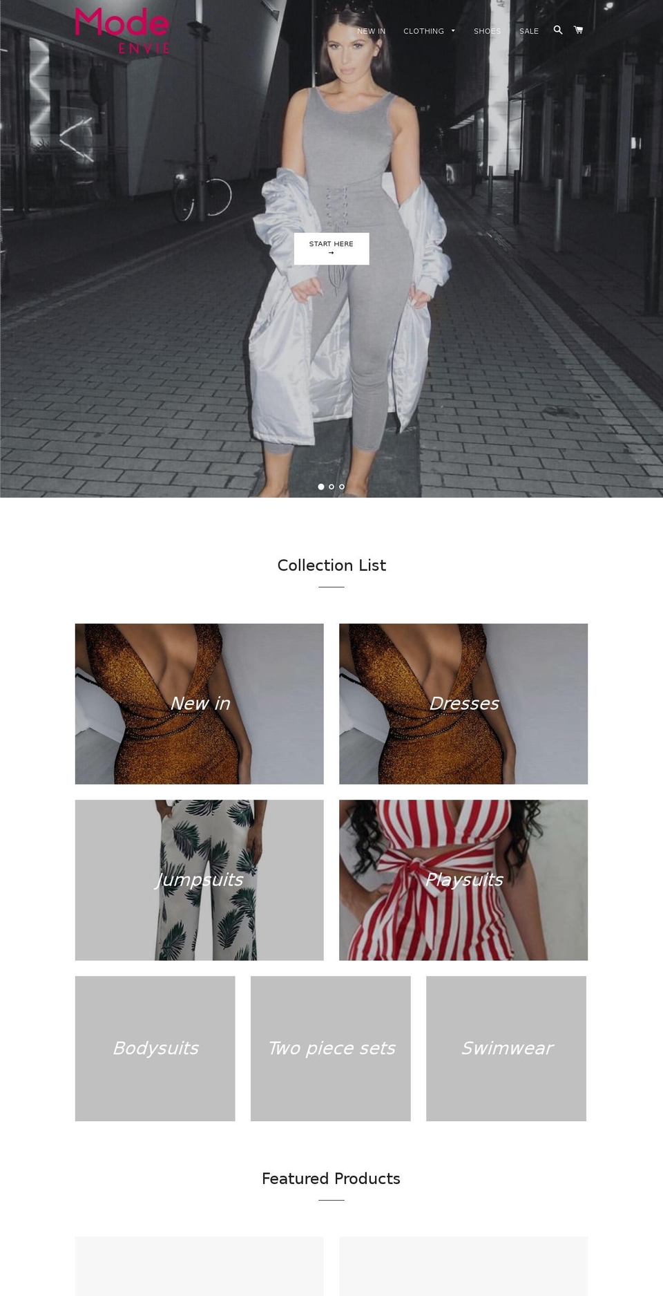 modeenvie.com — Shopify storefront screenshot
