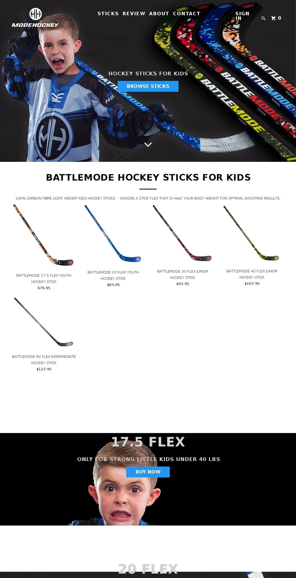modehockey.com shopify website screenshot