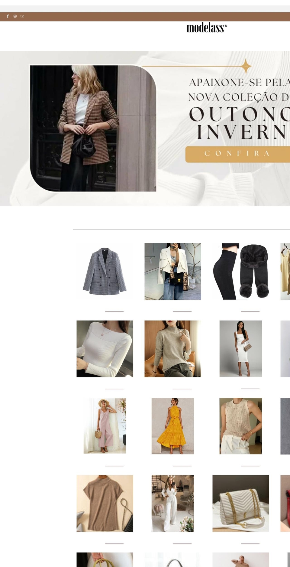 modelass.com shopify website screenshot