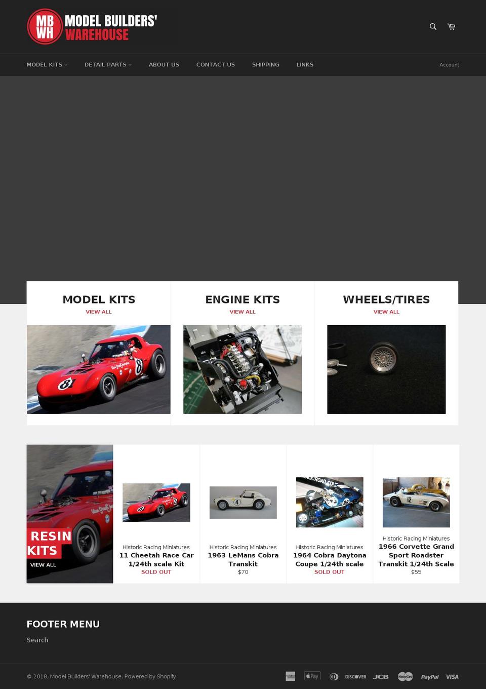 modelbuilderswh.com shopify website screenshot