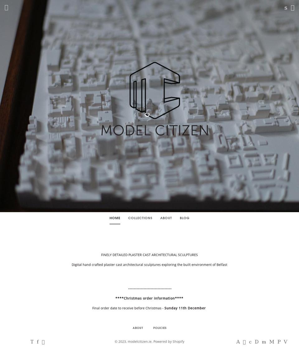 modelcitizen.ie shopify website screenshot