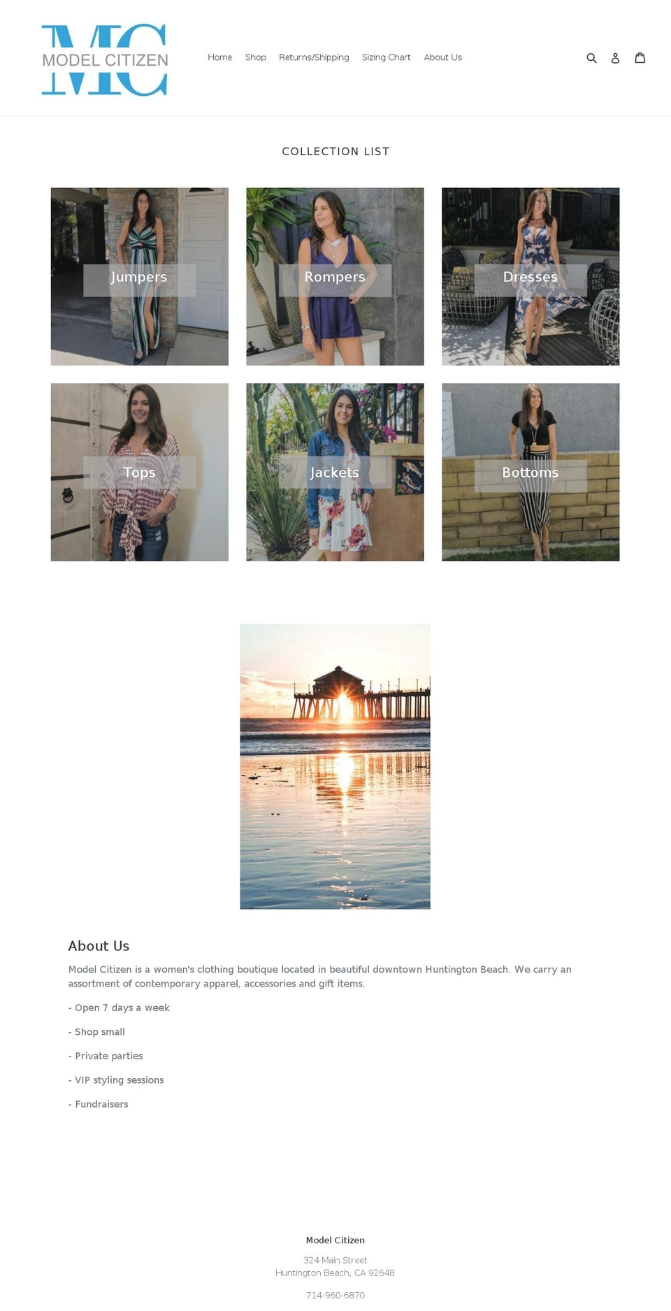 modelcitizenhb.com shopify website screenshot