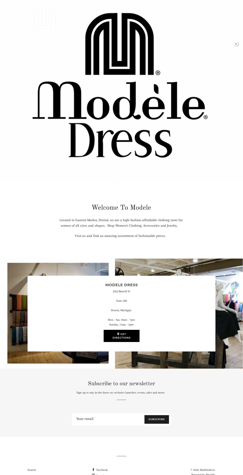 modeledress.com — Shopify storefront screenshot