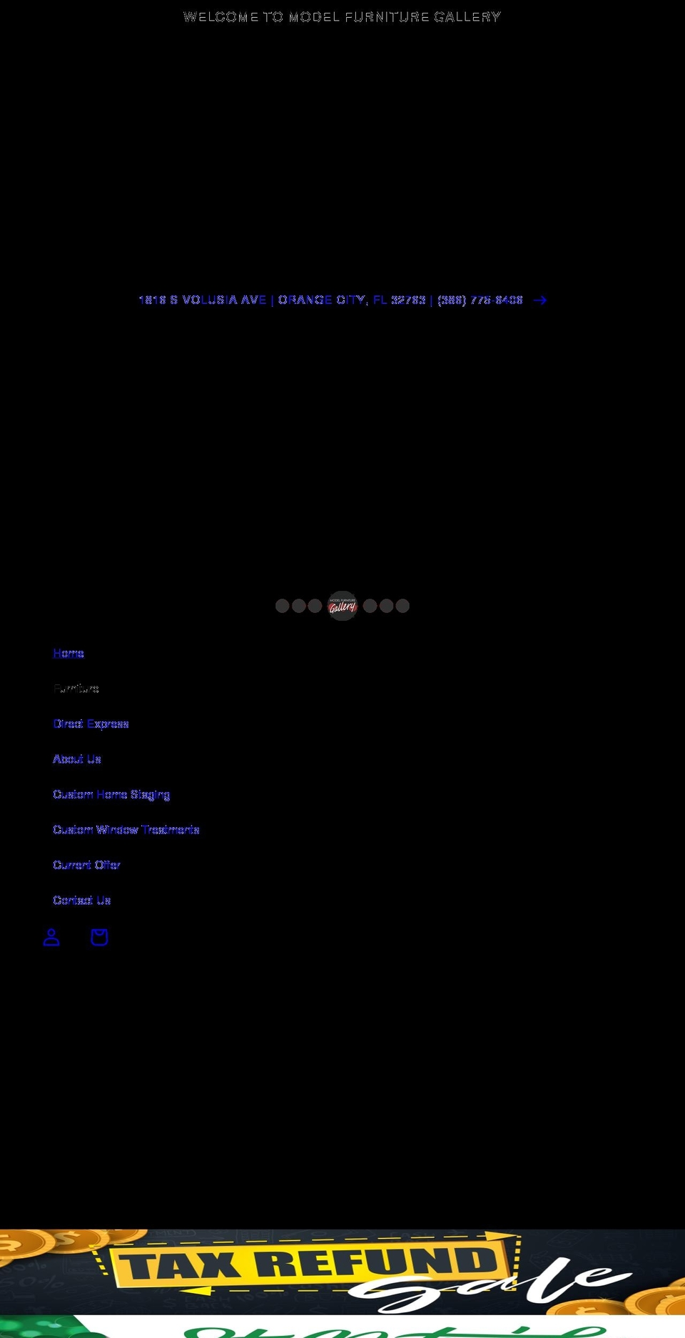 modelfurnituregalleryonline.com shopify website screenshot