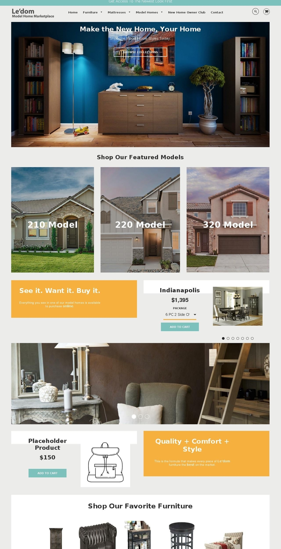 modelhomemarketplace.com — Shopify storefront screenshot