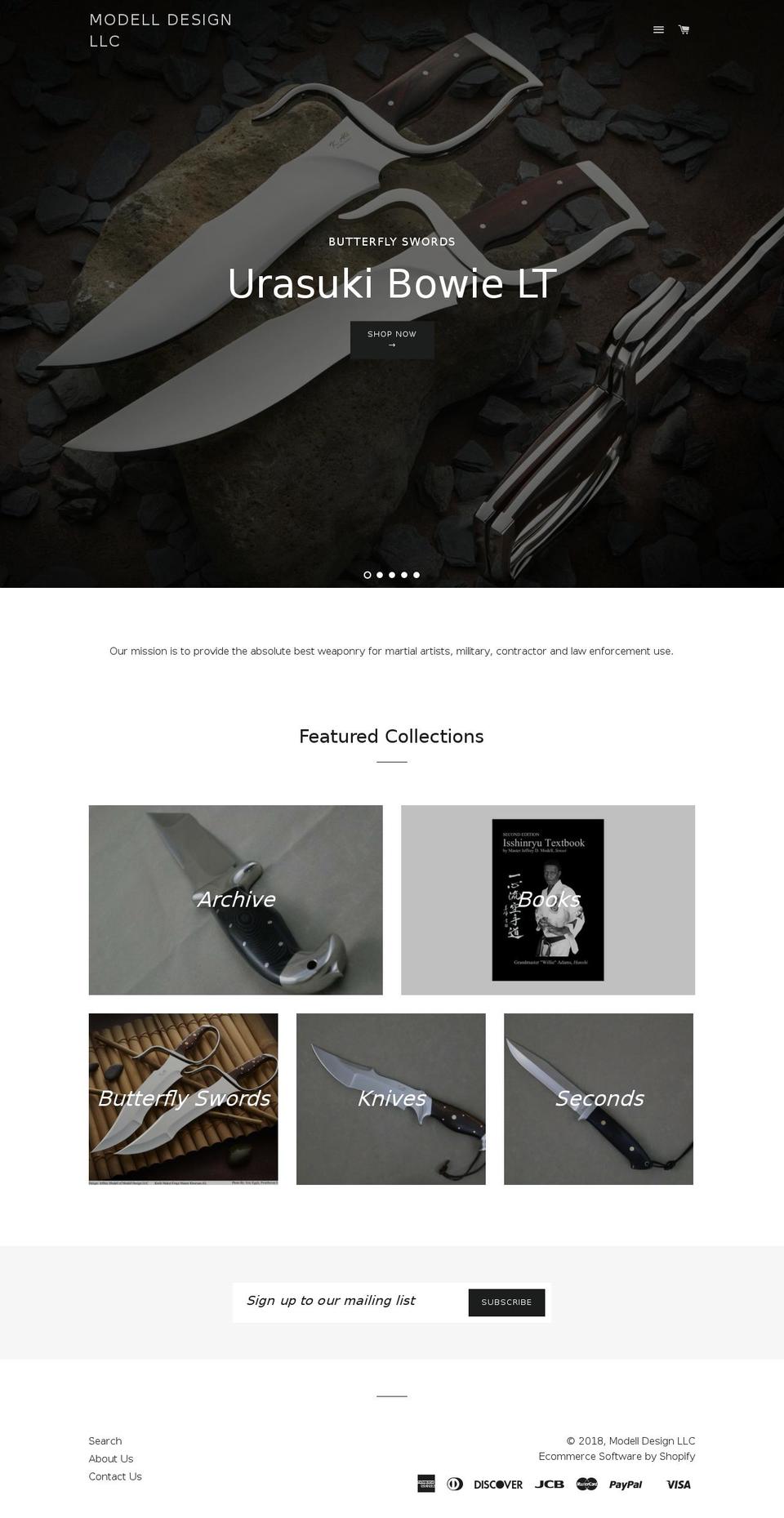 modelldesignllc.com shopify website screenshot