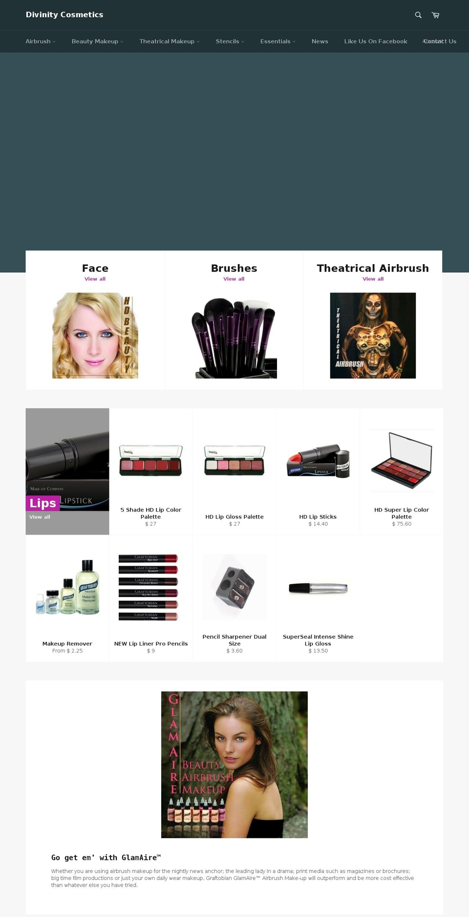 modelmakeup.net shopify website screenshot