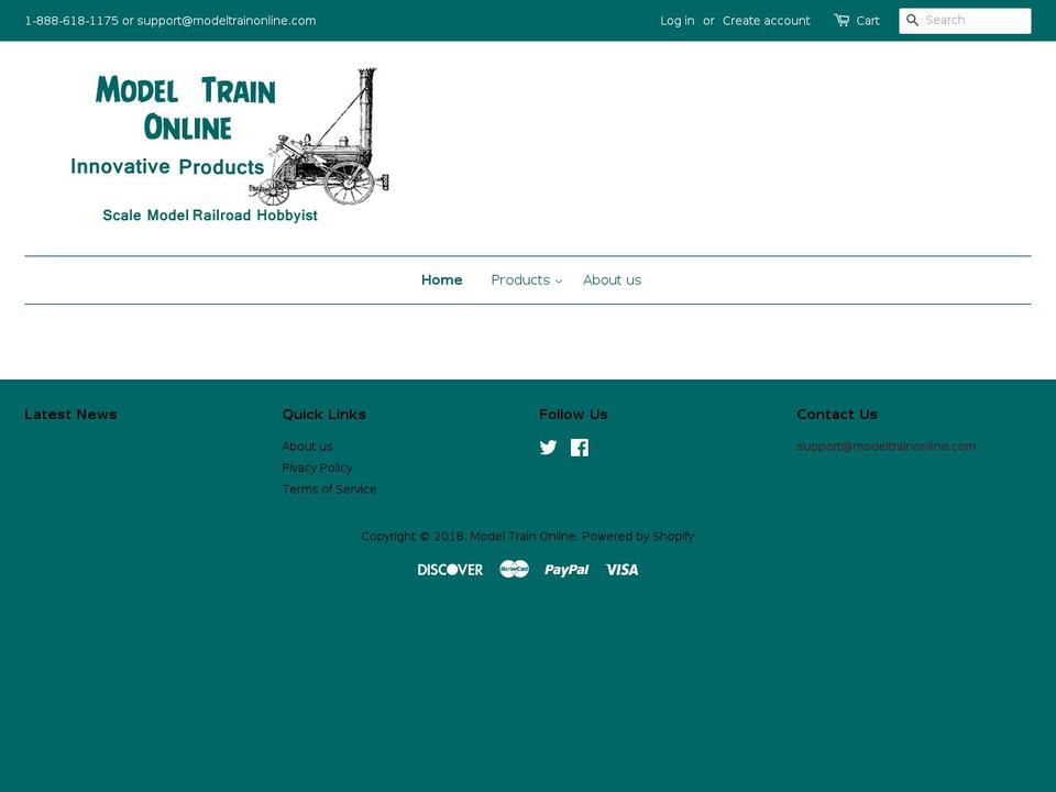 modeltrainonline.com — Shopify storefront screenshot