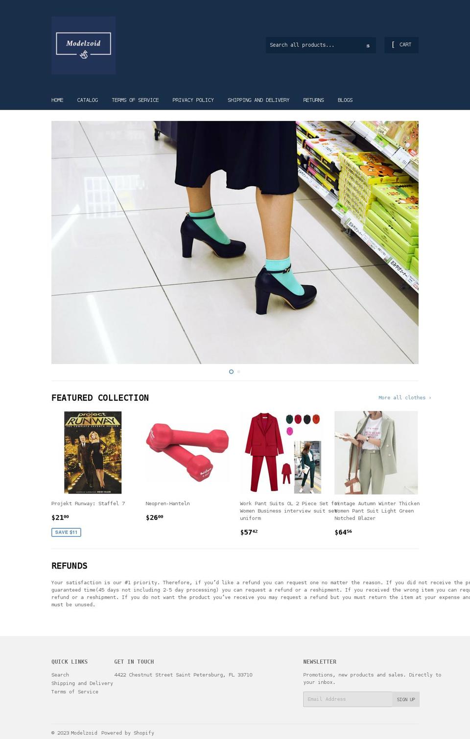 modelzoid.myshopify.com shopify website screenshot