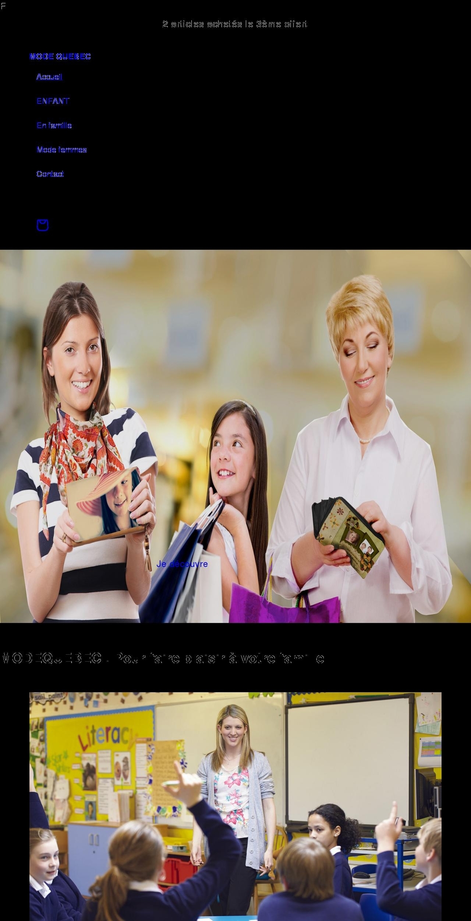 modequebec.com shopify website screenshot