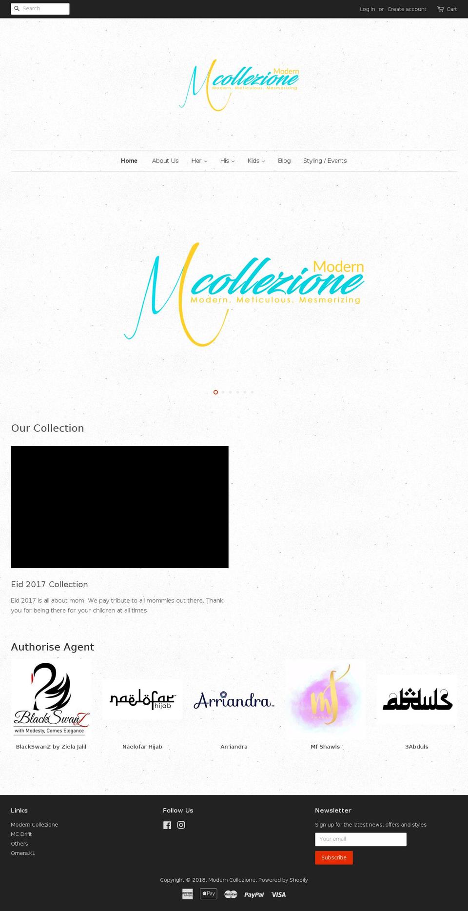 modern-collezione.com — Shopify storefront screenshot