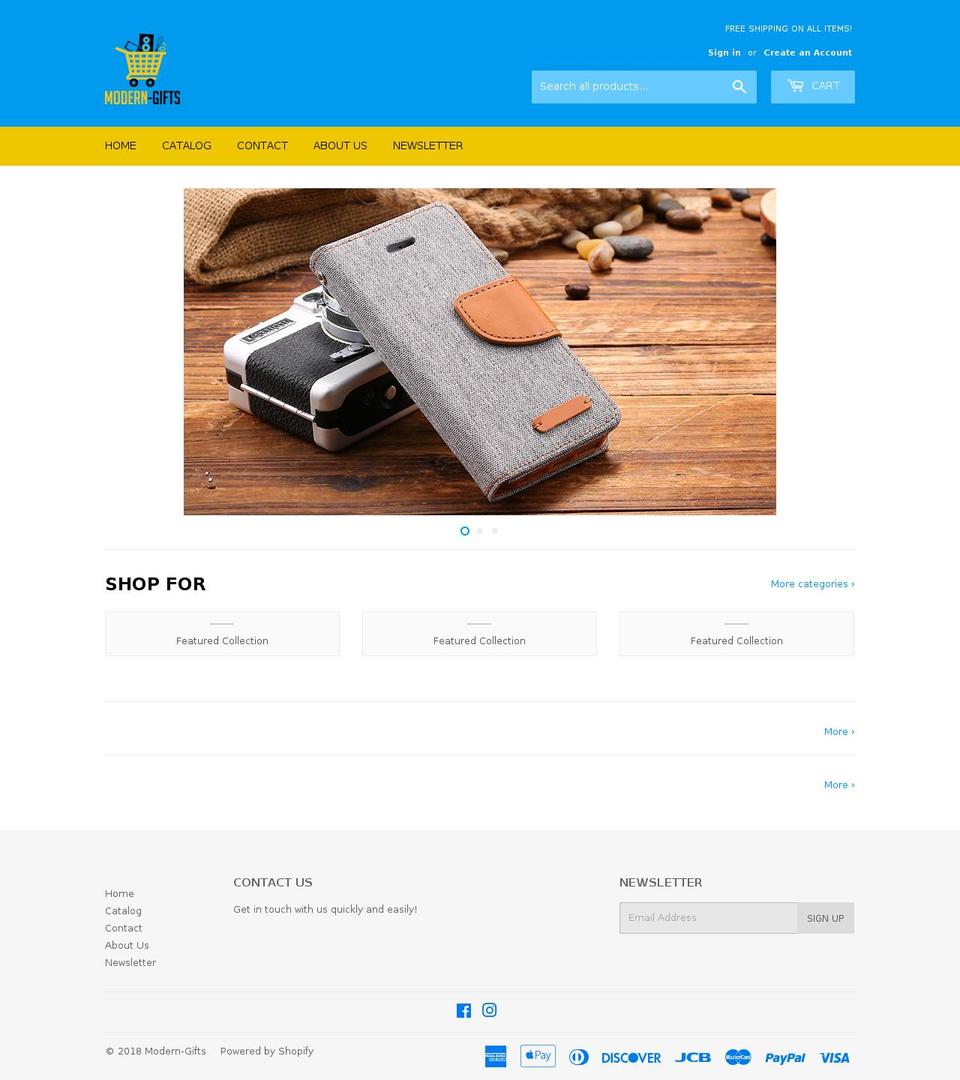 modern-gifts.com — Shopify storefront screenshot
