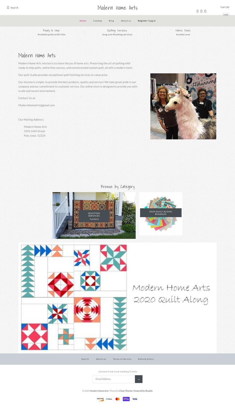 modern-home-arts.myshopify.com shopify website screenshot