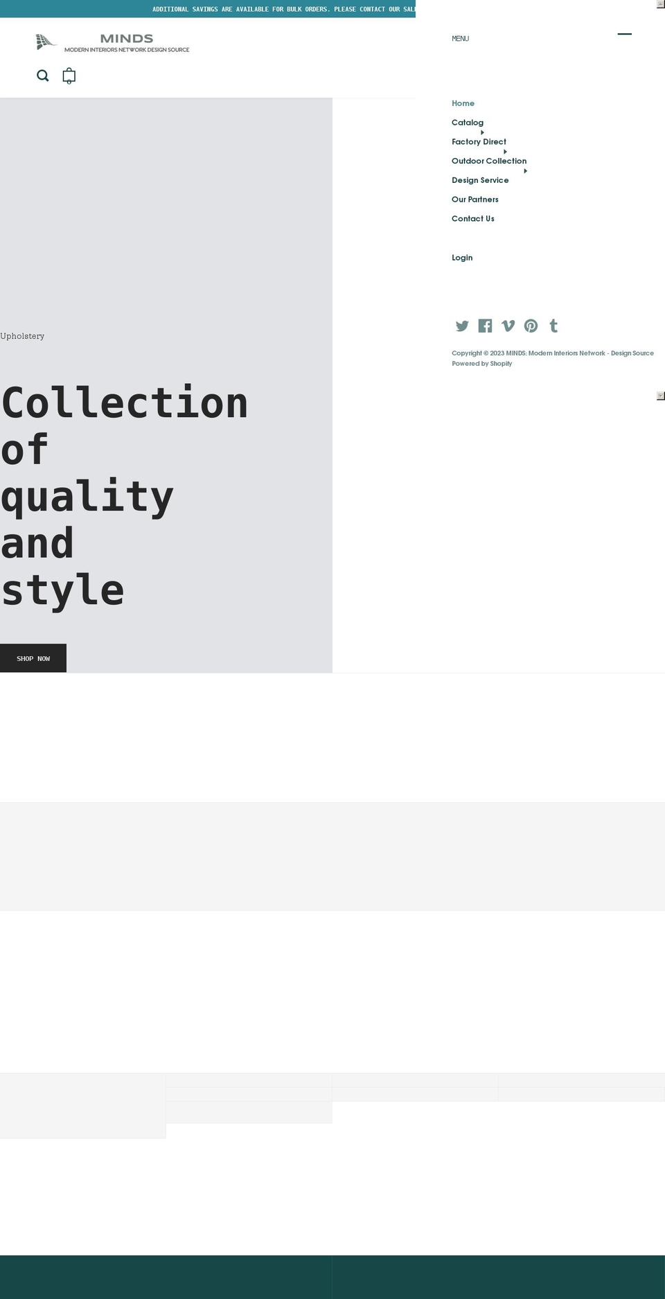 modern-interiors.net shopify website screenshot