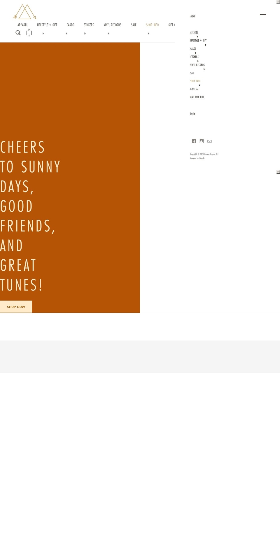 modern-legend-ilm.myshopify.com — Shopify storefront screenshot