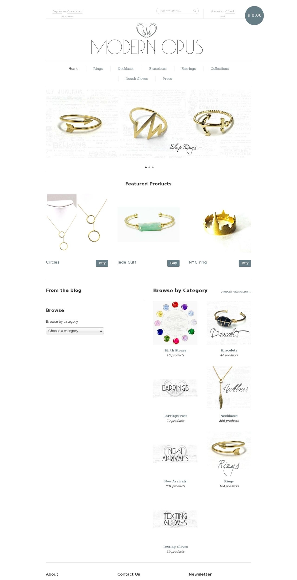 qeretail Shopify theme site example modern-opus.com