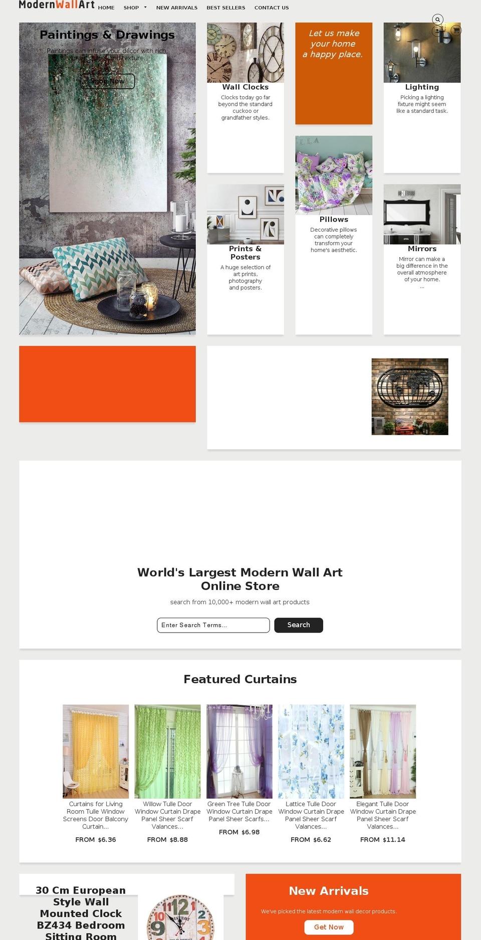 modern-wall-art.com — Shopify storefront screenshot