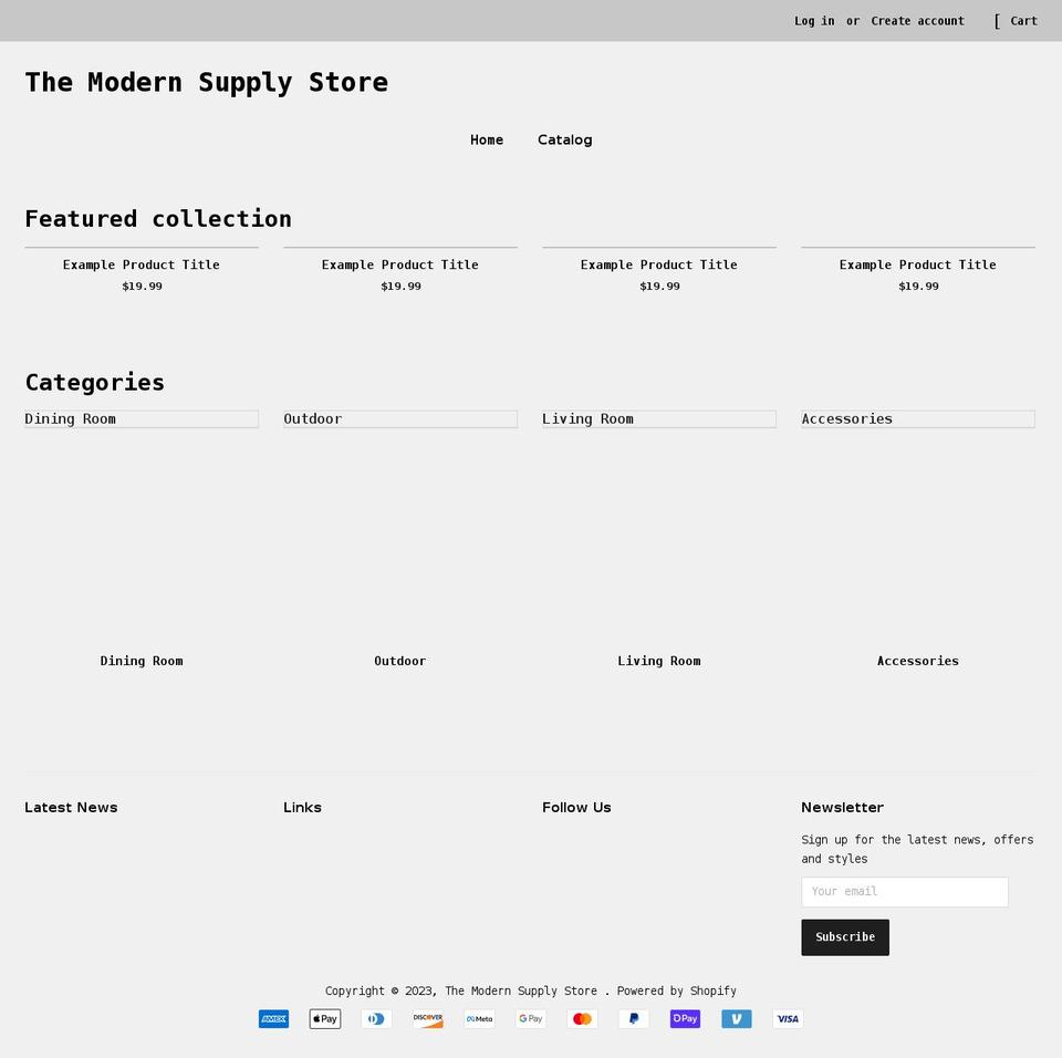 modern.supply shopify website screenshot