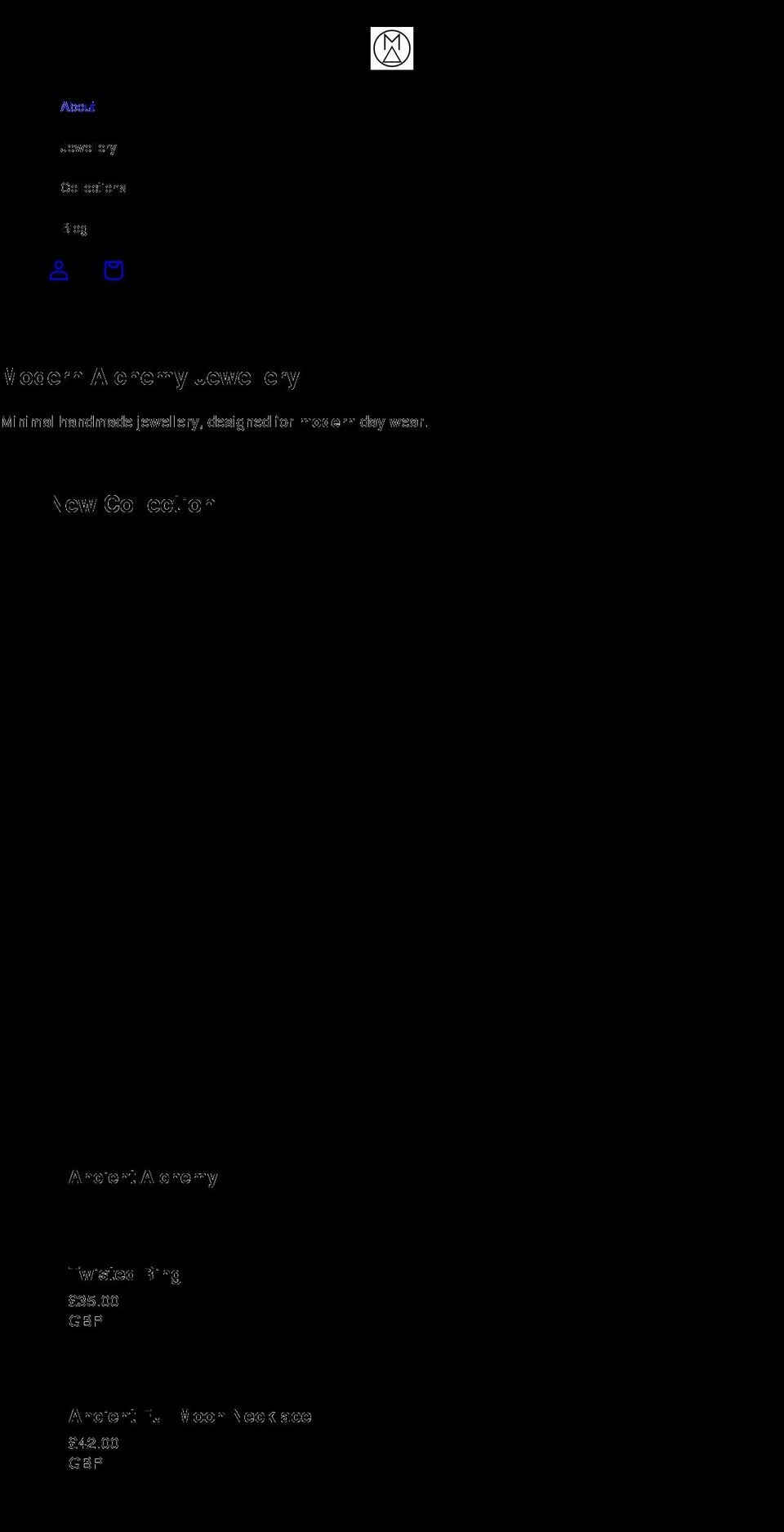 modernalchemyjewellery.co.uk shopify website screenshot