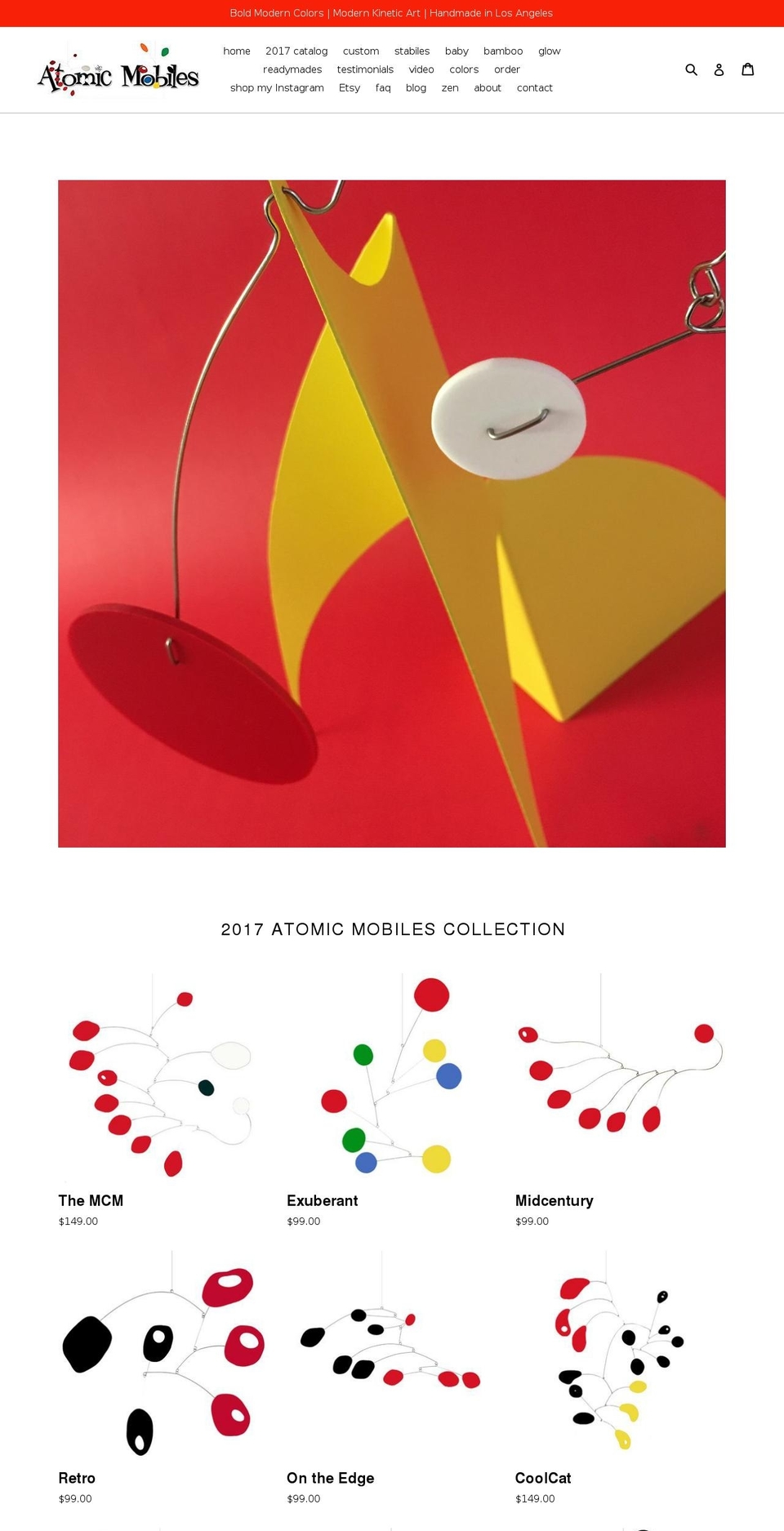 modernartmobiles.com shopify website screenshot