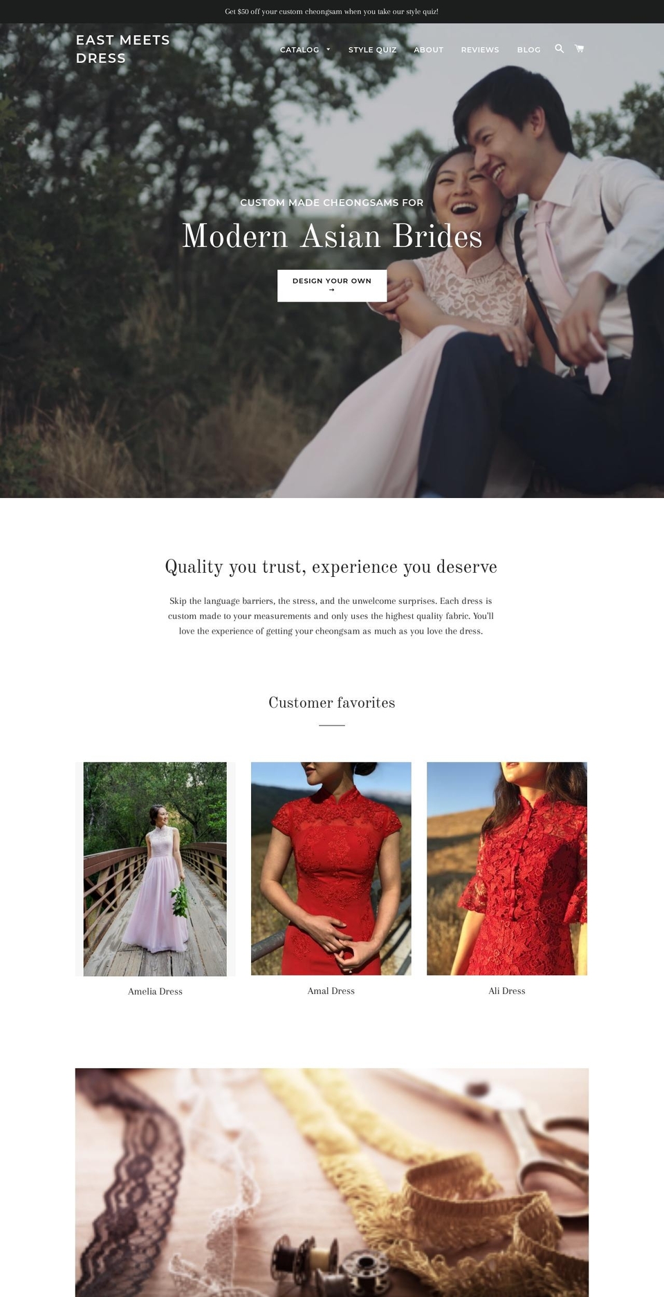 modernasianbride.com — Shopify storefront screenshot