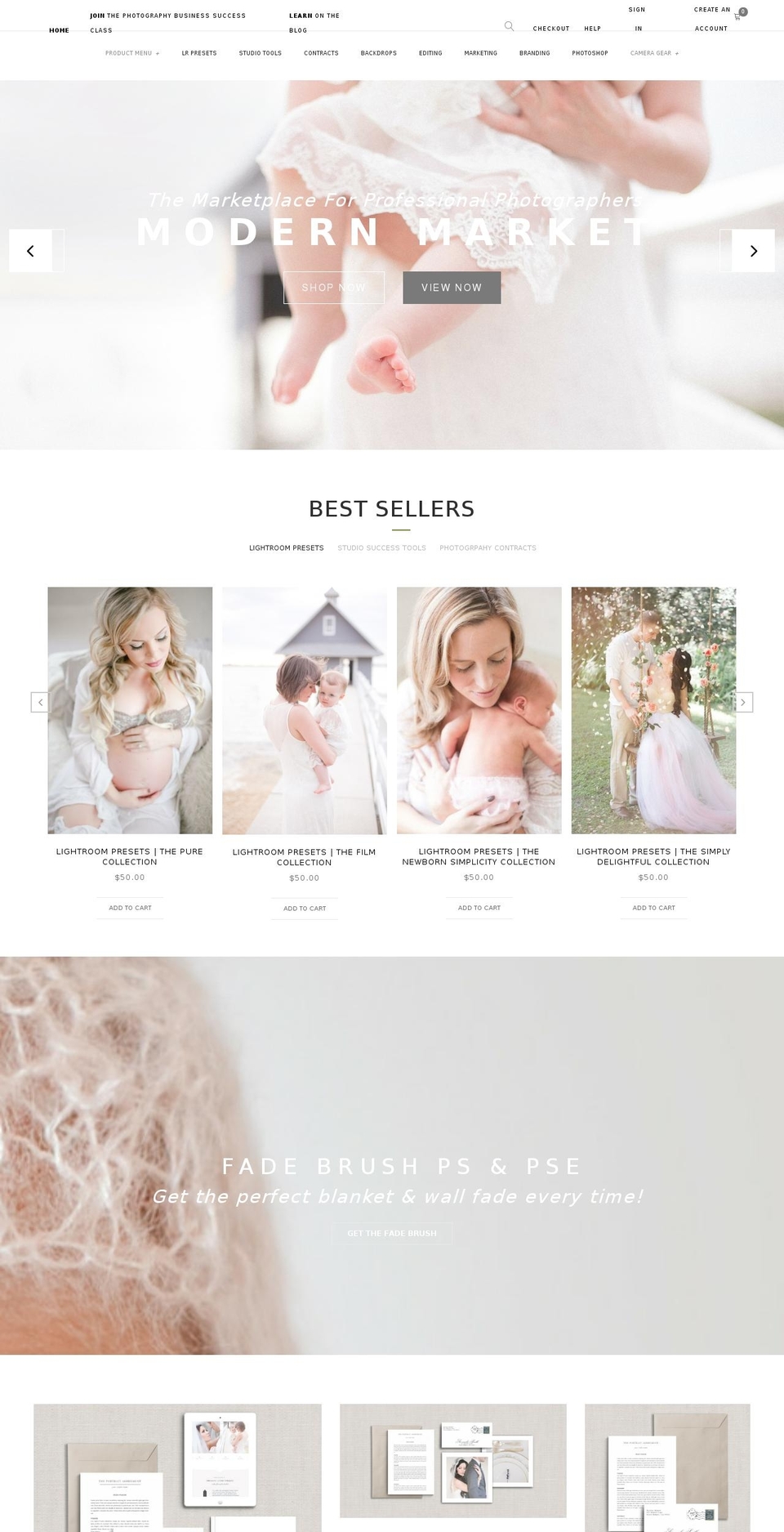 modernbabyphotographystore.com shopify website screenshot