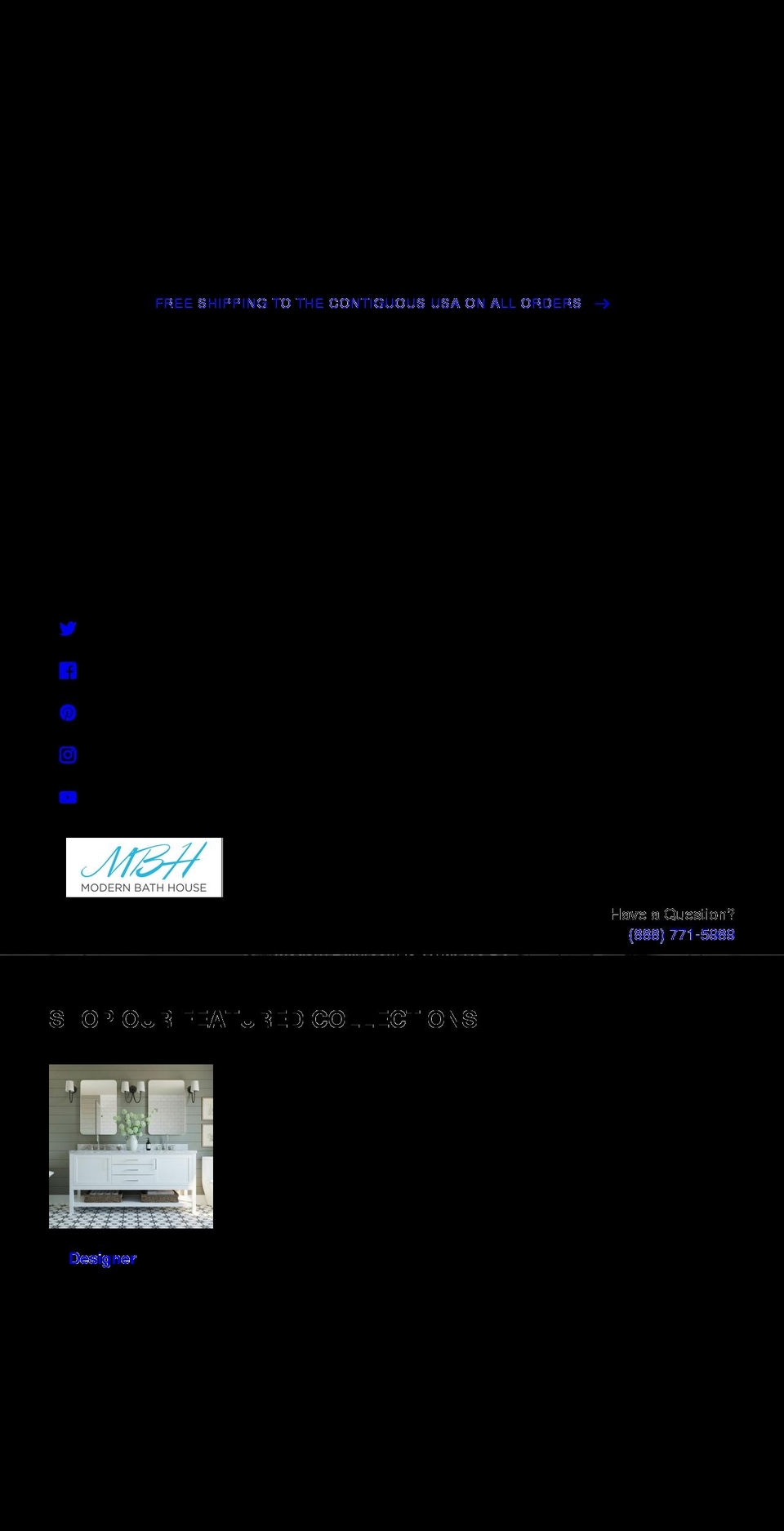 modernbathhouse.com shopify website screenshot