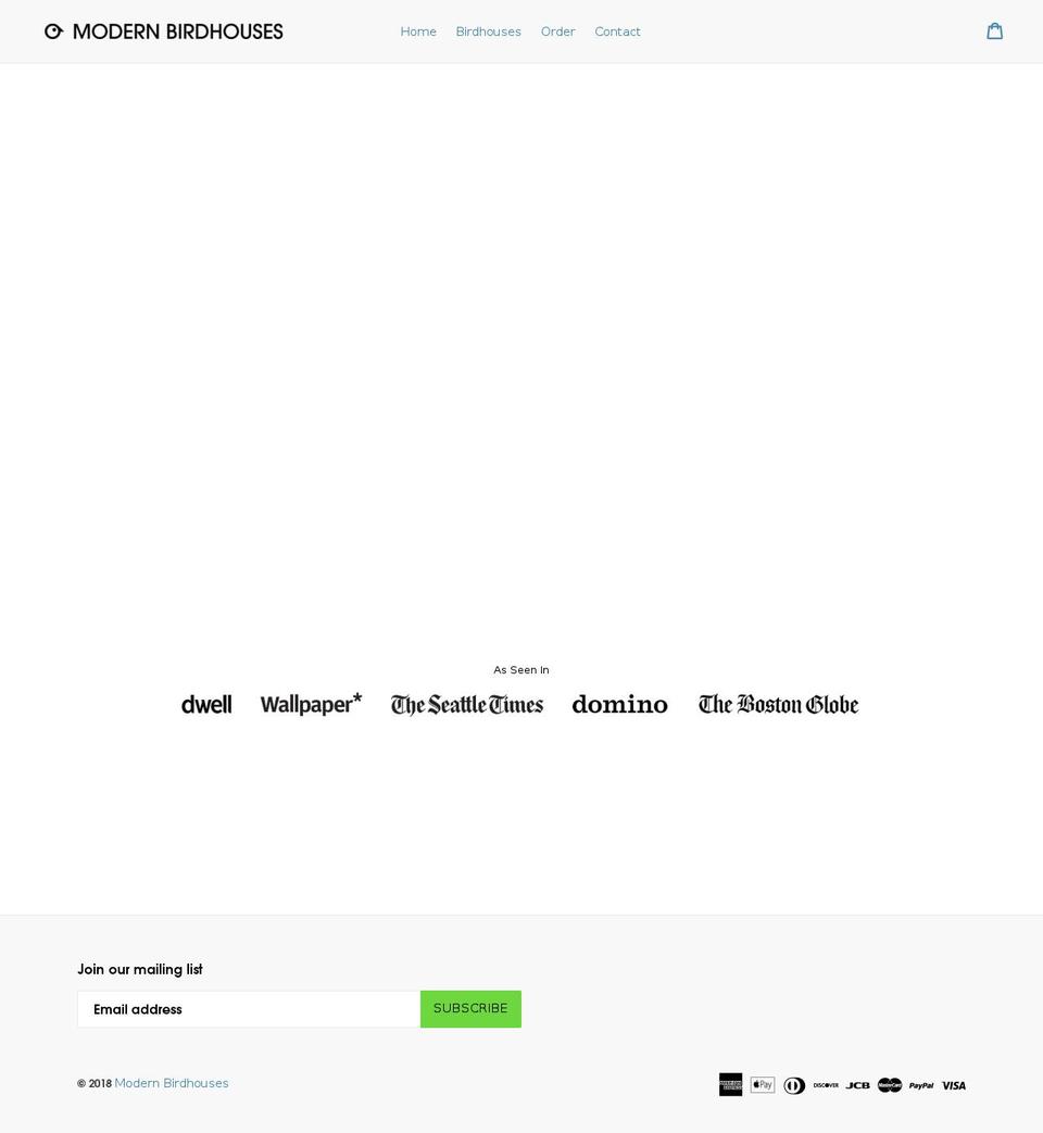 modernbirdhouses.com — Shopify storefront screenshot