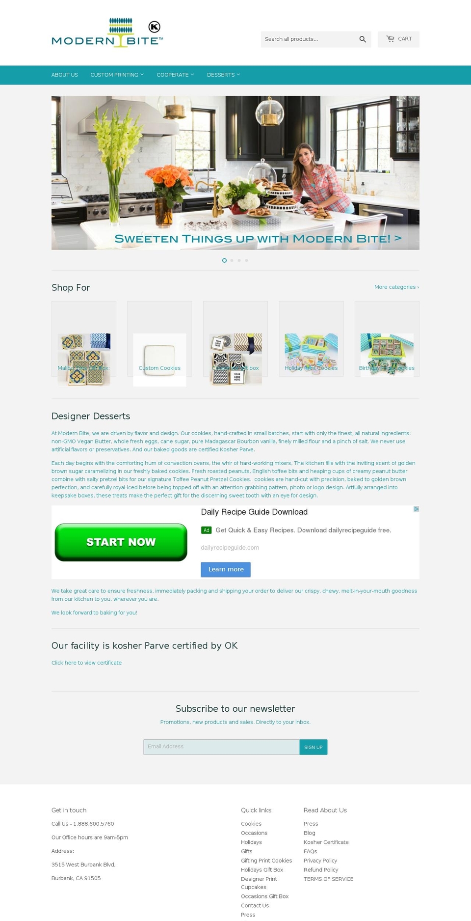 modernbite.com shopify website screenshot