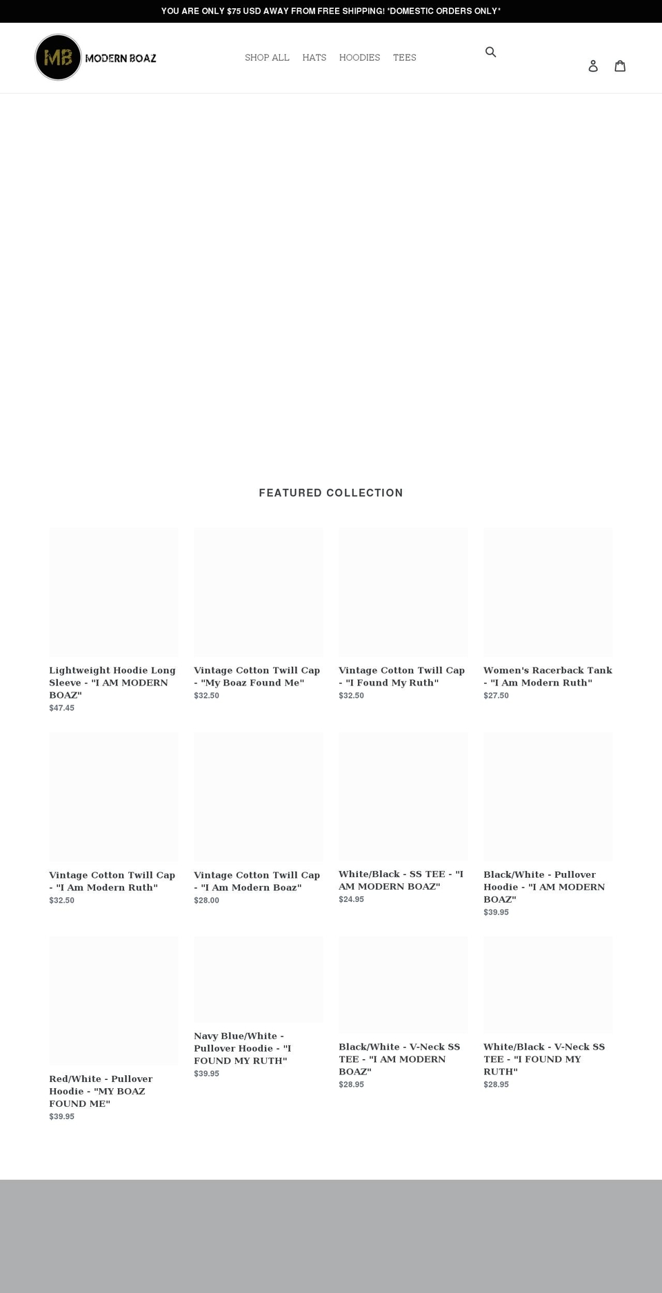 modernboaz.com shopify website screenshot
