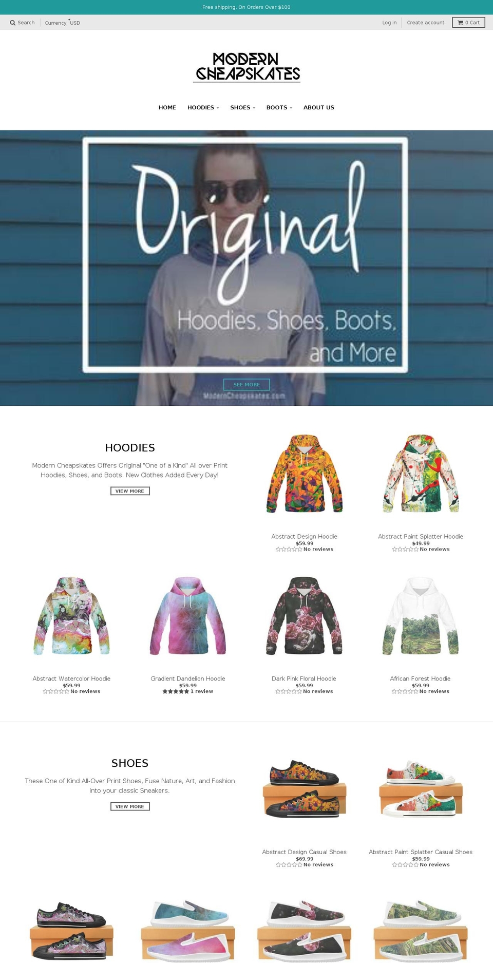 moderncheapskates.com — Shopify storefront screenshot