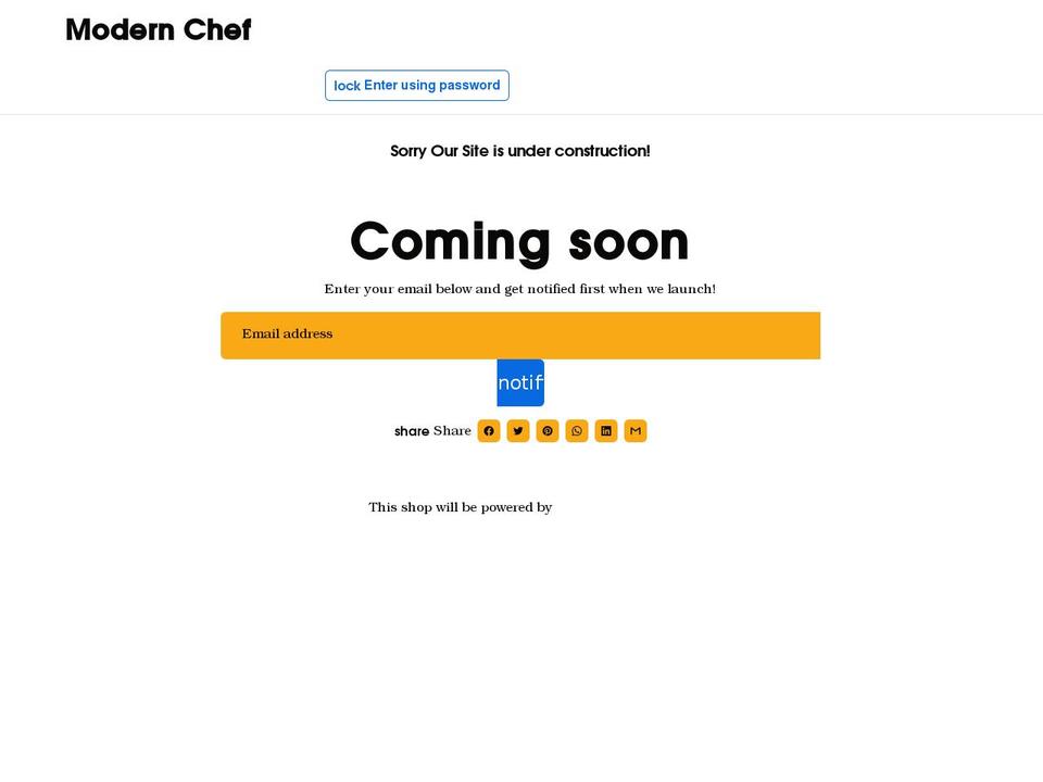 modernchef.store shopify website screenshot