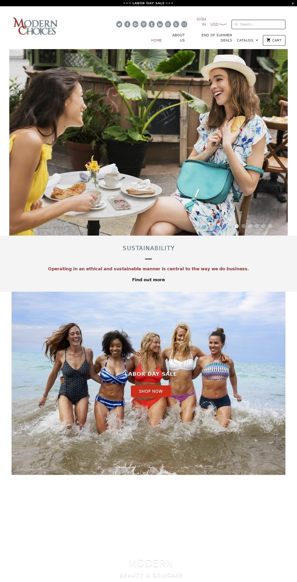 modernchoices.net shopify website screenshot
