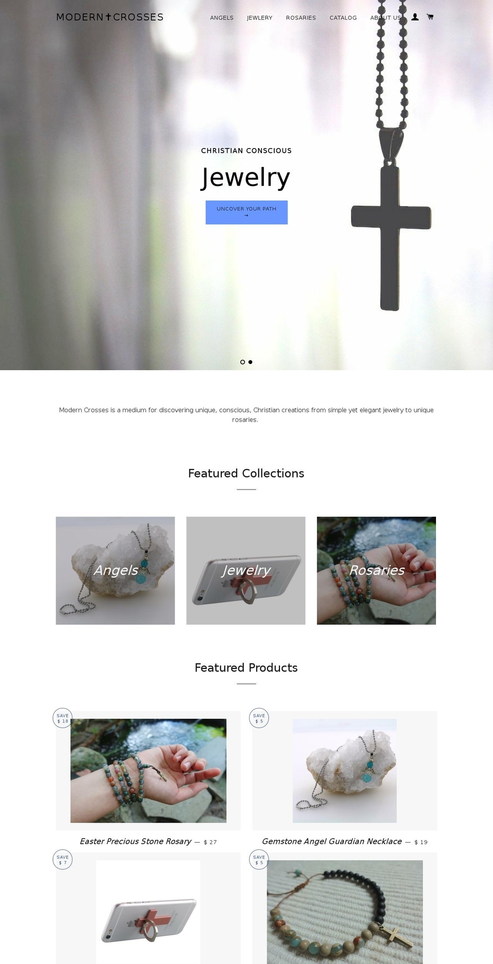 moderncrosses.com — Shopify storefront screenshot