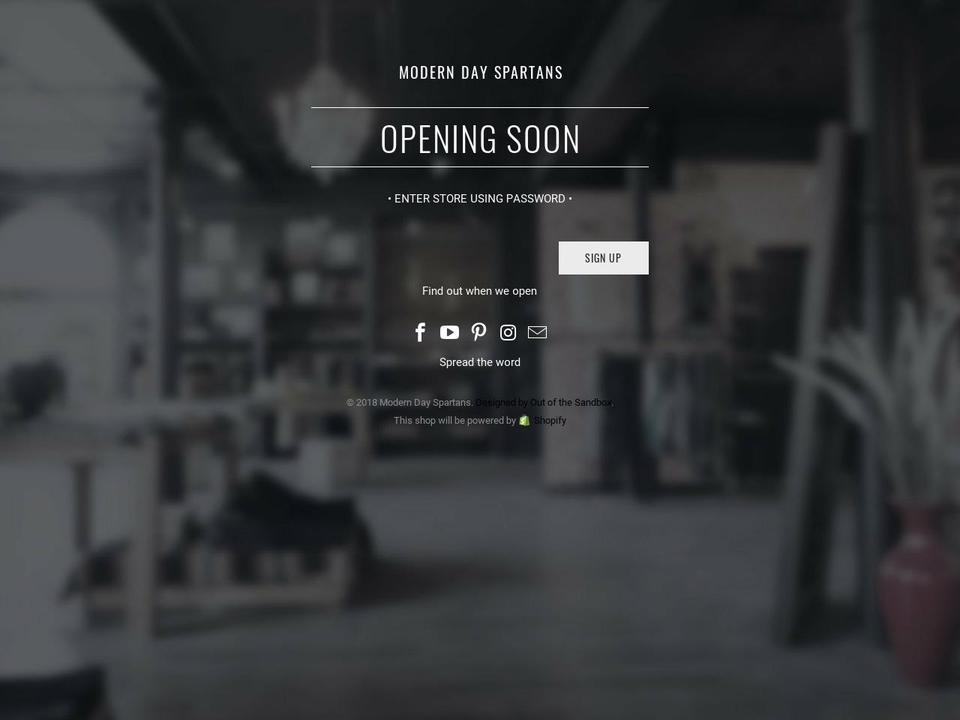 moderndayspartans.com — Shopify storefront screenshot