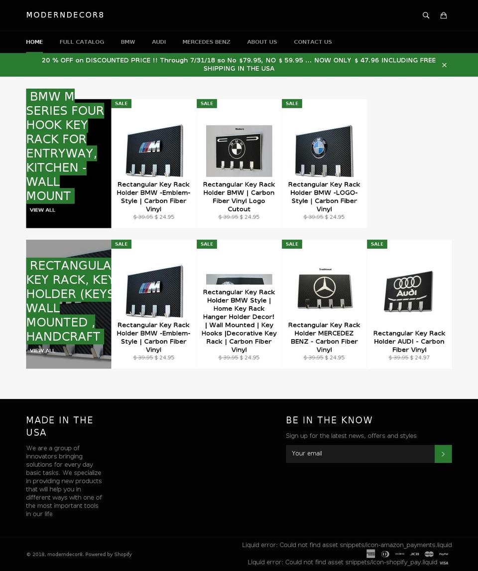 moderndecor8.com — Shopify storefront screenshot