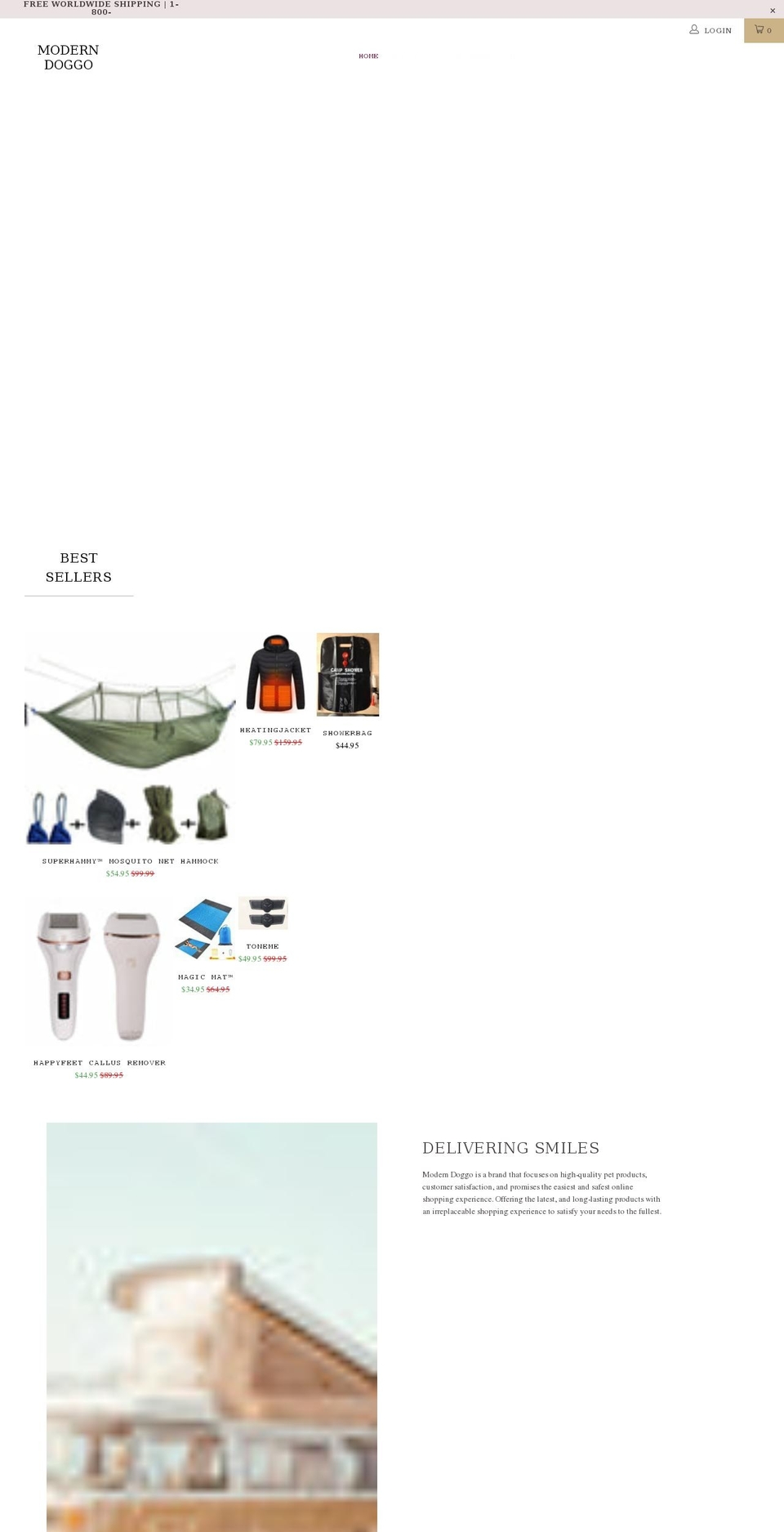 moderndoggo.com shopify website screenshot