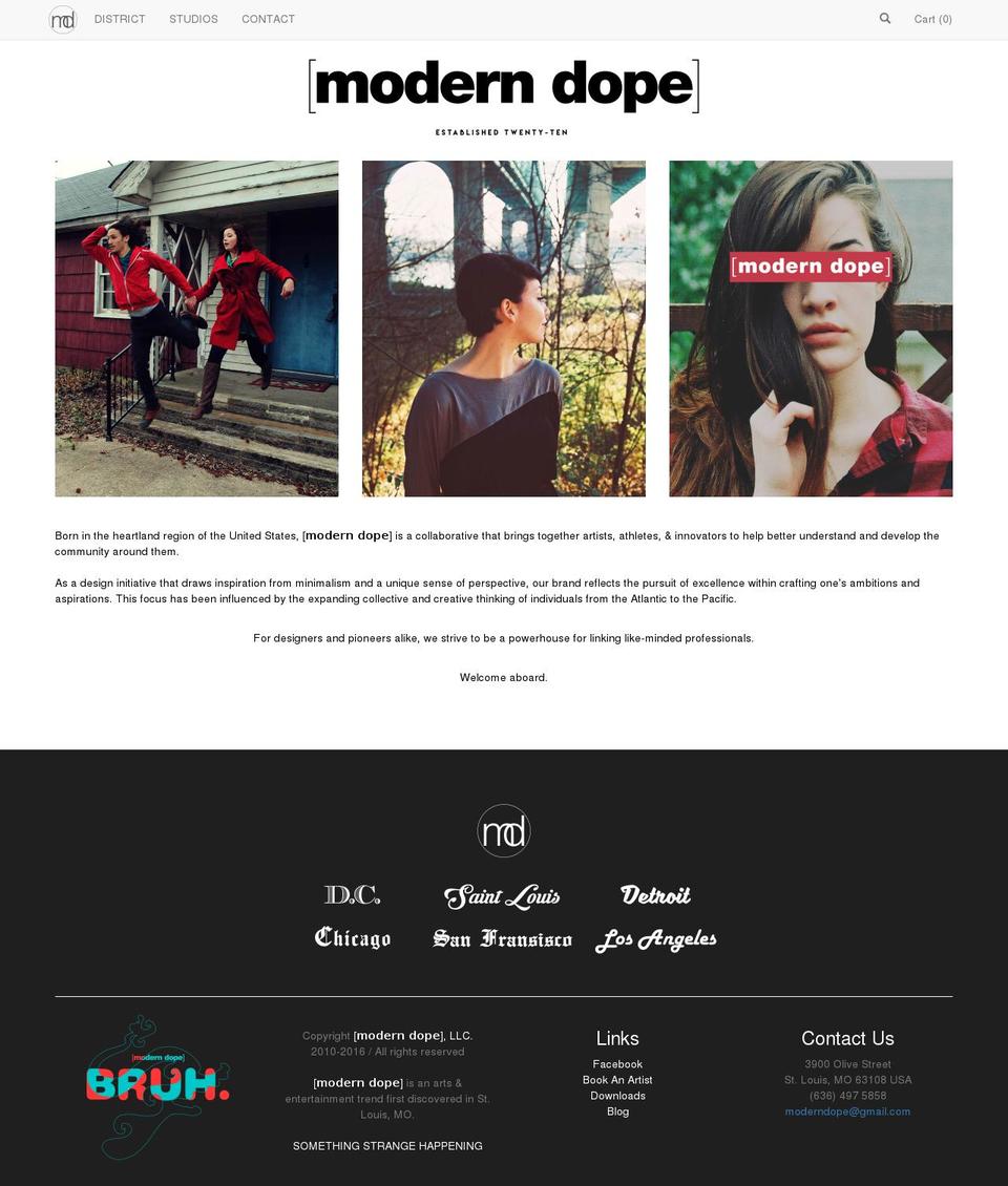 moderndope.com shopify website screenshot