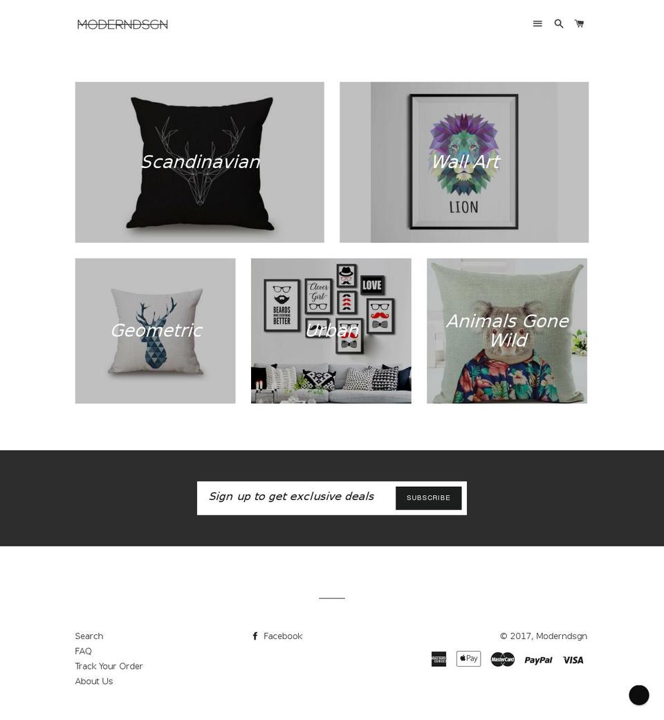 moderndsgn.com shopify website screenshot