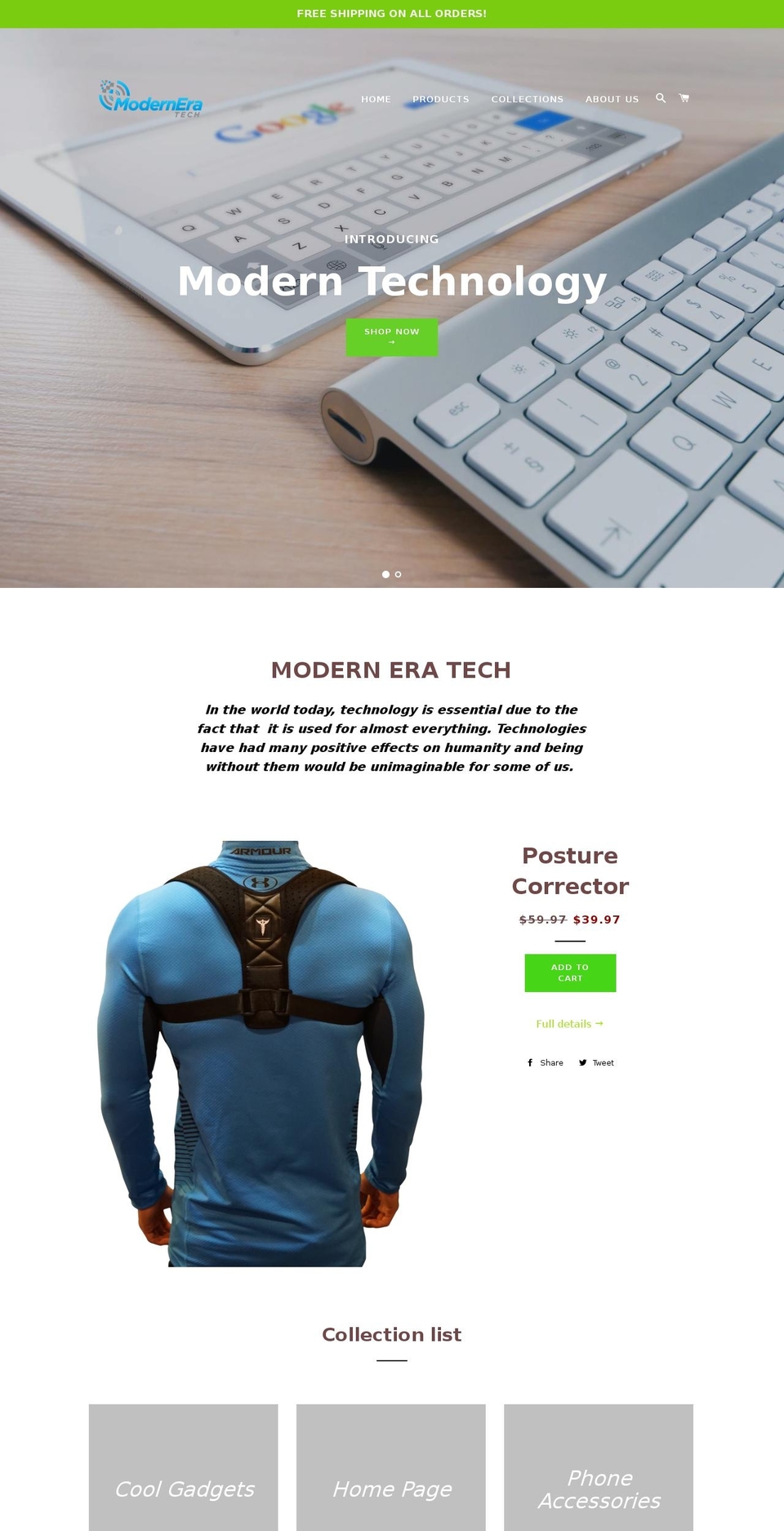 moderneratech.com shopify website screenshot